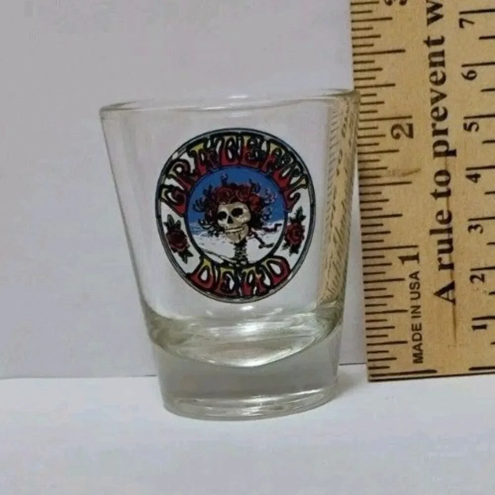 Grateful Dead Skull & Roses Shot glass pre-owned some wear